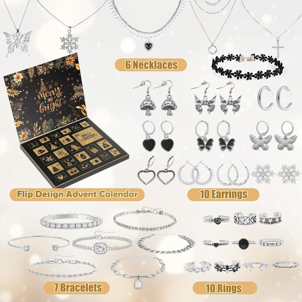 Jewelry Advent Calendar 2025 For Women - 24 Days Advent Calendar 2025 Adult Wome View 3